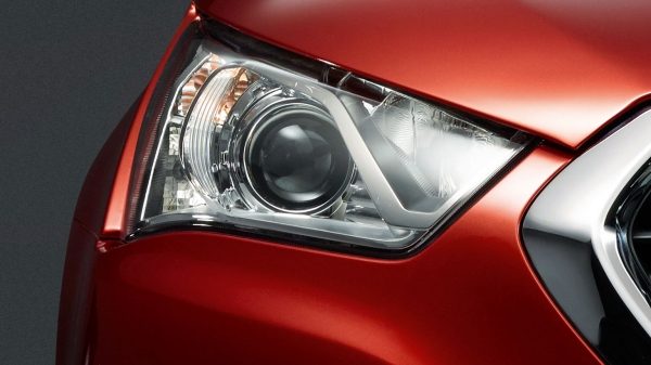Front Head On Shot of Headlight Details