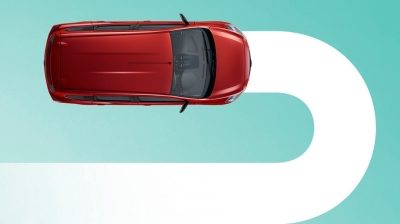 animated car with white turn graphic